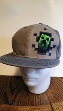 Minecraft Creeper Inside Hat Snapback Made By Jinx Flat Fifty Gray In Color