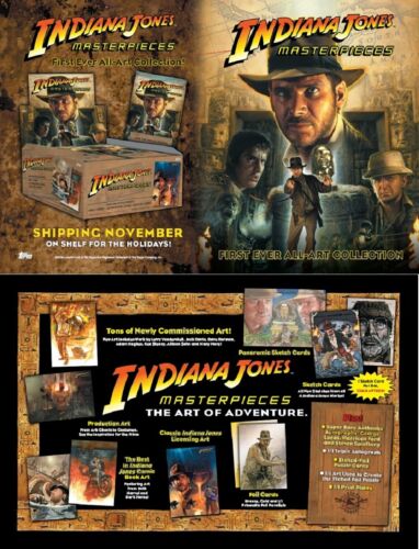 INDIANA JONES TOPPS MASTERPIECES SELL SHEET - Picture 1 of 1