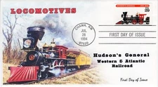 AO-2843,1994,Locomotives, Add-on Cachet, Hudson’s General, First Day of Issue,