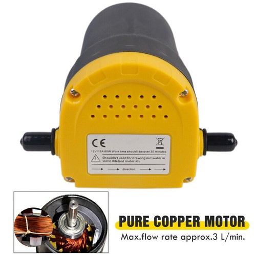 12V 60w Electric Car Diesel Engine Oil Pump Fuel Transfer Extractor Suction Pump - Picture 4 of 10