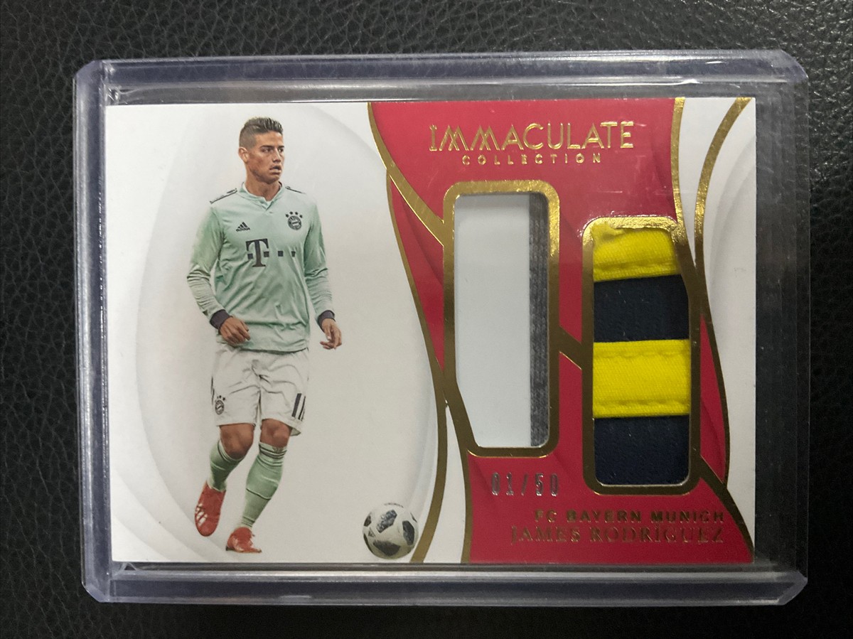 2018-19 Panini Immaculate James Rodriguez 1/50 Dual Game Used 