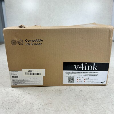 NEW v4ink Brother Compatible High Yield Black Toner Cartridge Brother TN850