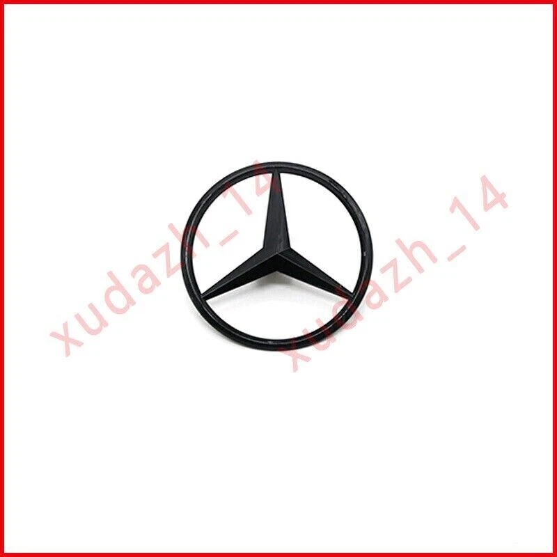 2017+ C63S AMG V8 BITURBO Rear Star Emblem Gloss Black Badge Mercedes Benz W205 - Image 3 of 4