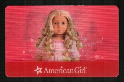 AMERICAN GIRL Shine, Explore ( 2012 ) Lenticular Gift Card ( $0 )