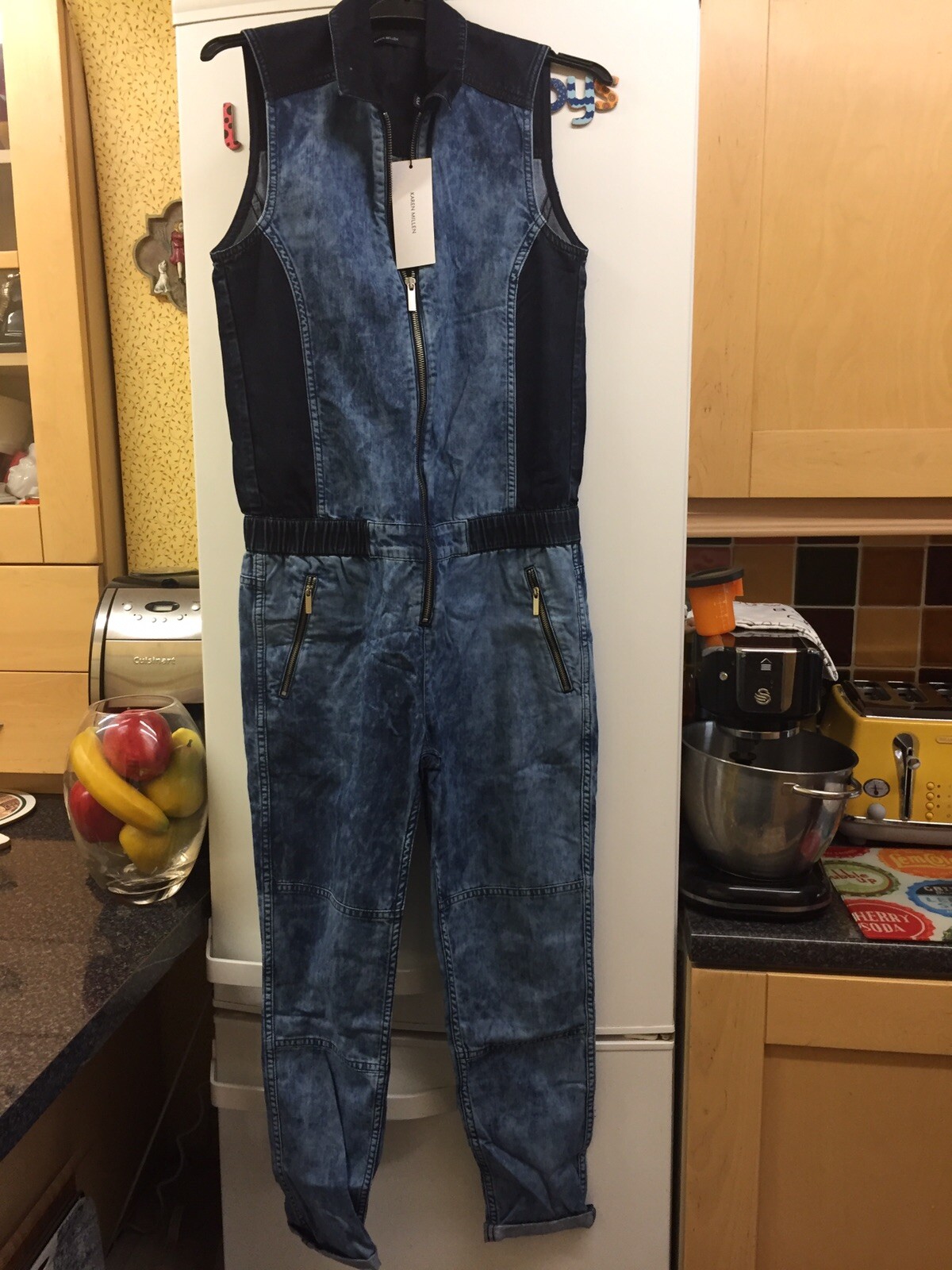 Karen Millen Acid Wash Denim Jumpsuit, Denim Size 8 Very Rare! image 10