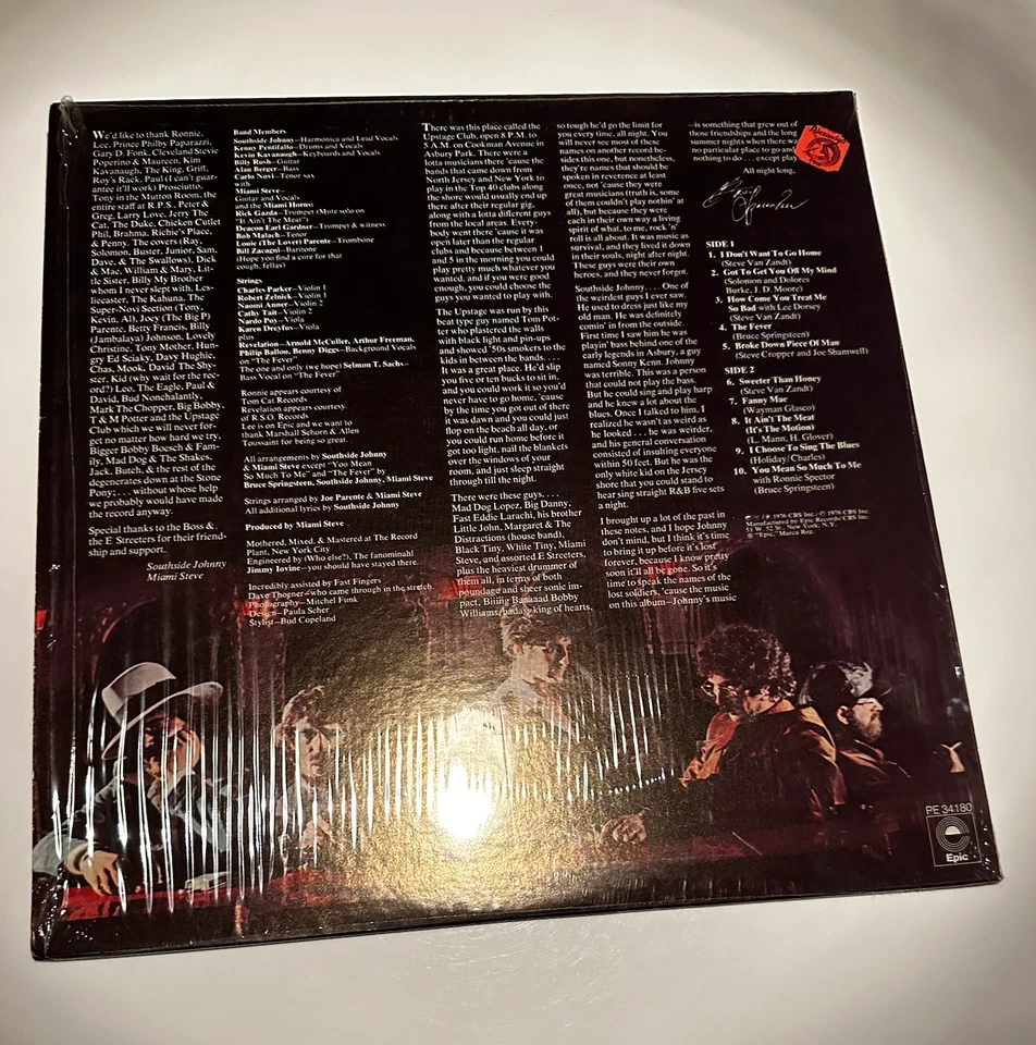 SOUTHSIDE JOHNNY & THE ASBURY JUKES - I DON'T WANT TO GO HOME - 1976 PE34180 VG+ - Image 4 of 4