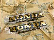 Honda GL100 GL-100 L/R Fuel Tank Badges Emblem NOS 87123-439-000&87124-439-000
