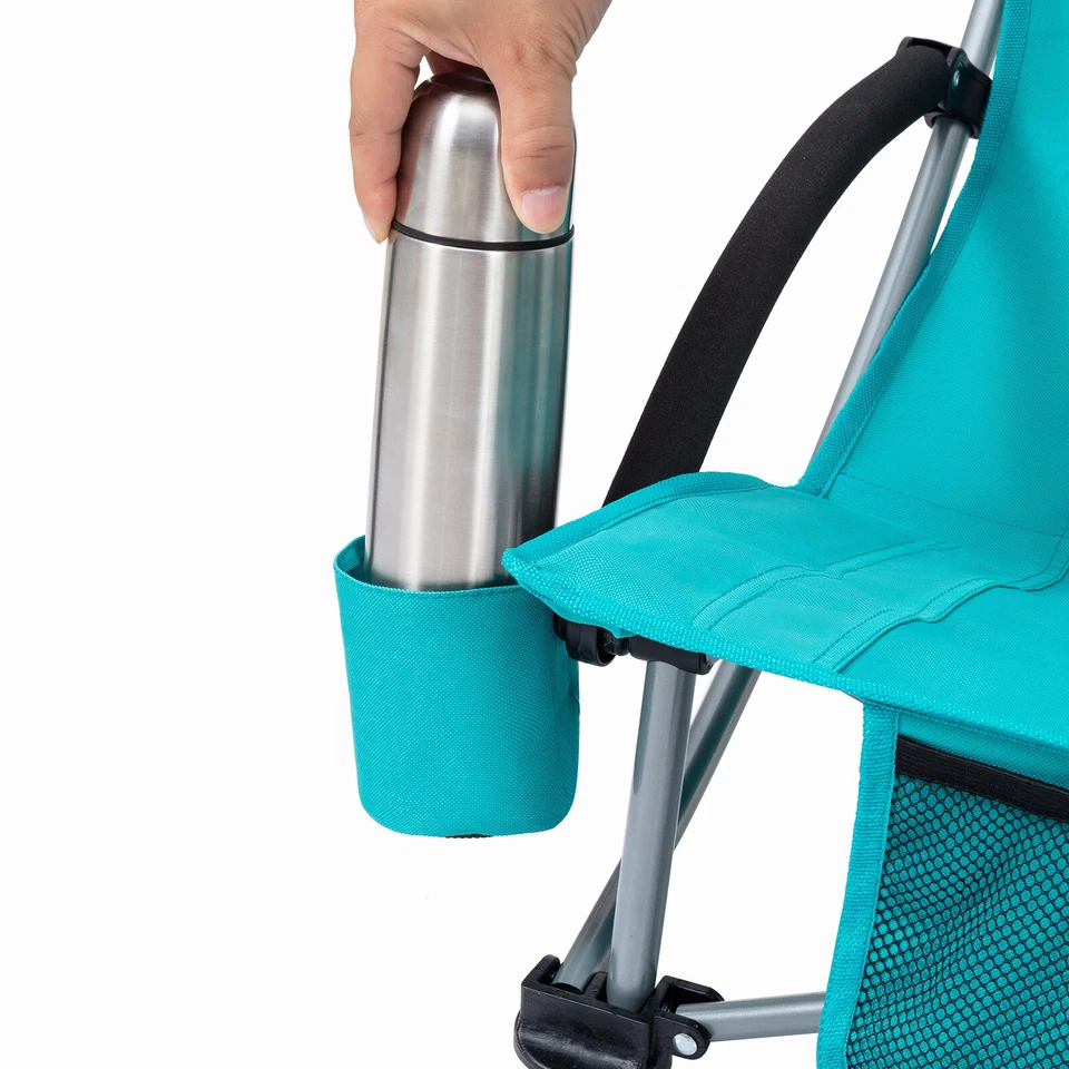 KINGCAMP Strand Liege Stuhl Hoch Lehne Camping Klapp Falt Sessel Niedrig 136 kg - Bild 3 von 4