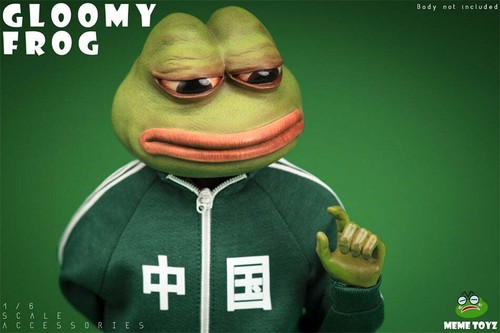 In-stock 1/6 Meme Toyz MTZ001 Gloomy Frog head sculpt - Picture 10 of 11
