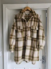 Women's Oversized Brushed Cotton Checked Plaid Shacket.Size 18. Hardly Worn.
