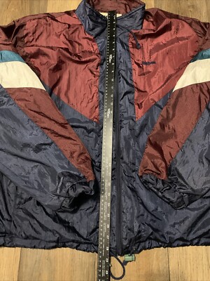 Vintage Advantage By Wilson Windbreaker Mens XL Nylon Jacket Navy