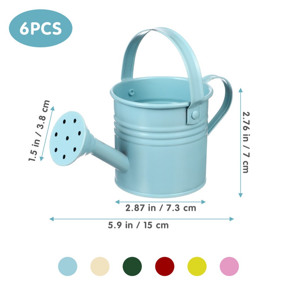 6 Pcs Watering Can Party Favor Box Mini Cans Favors Kids Toys Tin Plant