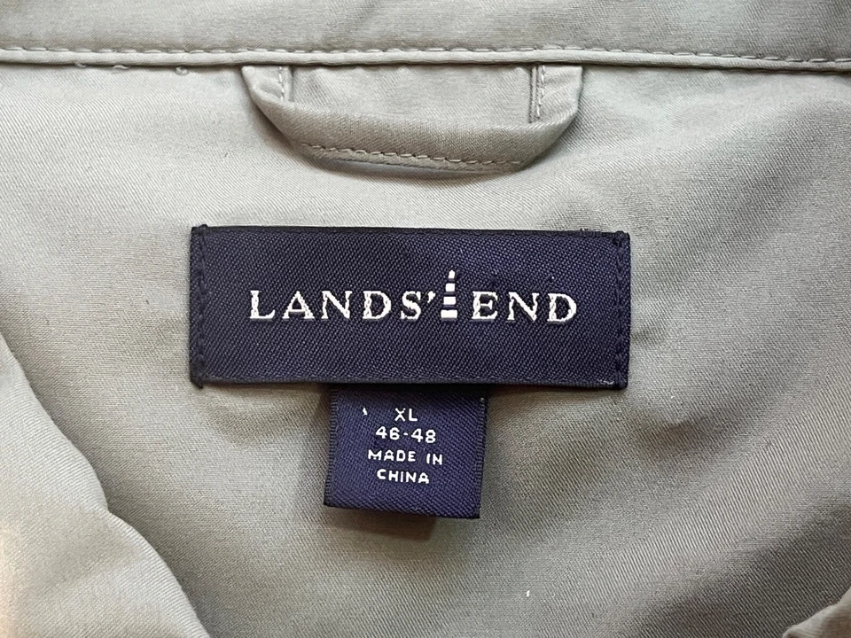 LANDS END Men's Long Sleeve Full Zip UPS Jacket Green XL - Image 4 of 4