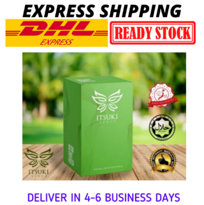 1 Box x Premium ITSUKI KENKO HEALTH Detox Foot Pads Patch Herbal Cleansing Detox