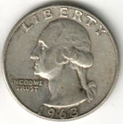 USA - 1963D - Washington ¼ $ - Silver Eagle - #15898RG