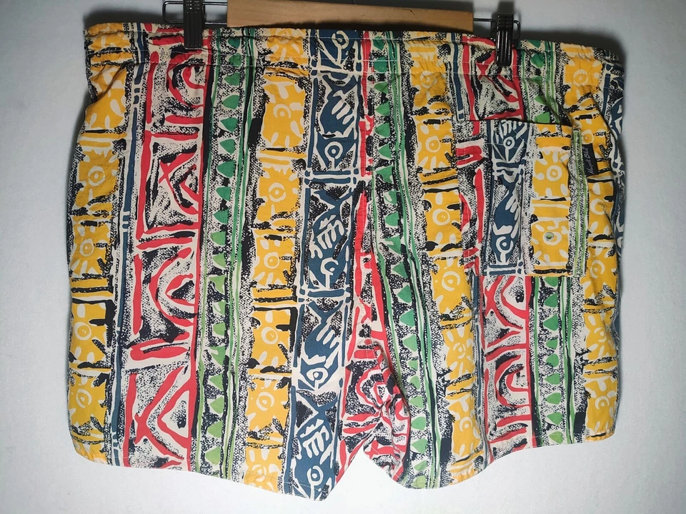 Pantalones Cortos Newport Azul Para Hombre Medianos Años 90 Estampado Malla Forrados Natación Surf Colorido Foto 3 de 4