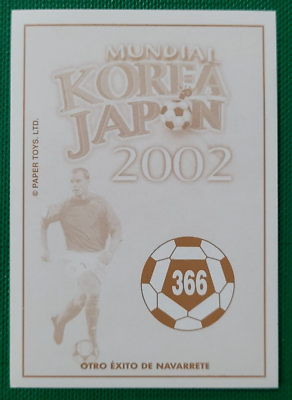 2002 Navarrete Korea Japan World Cup FIFA Face CROMO #366 PABLO