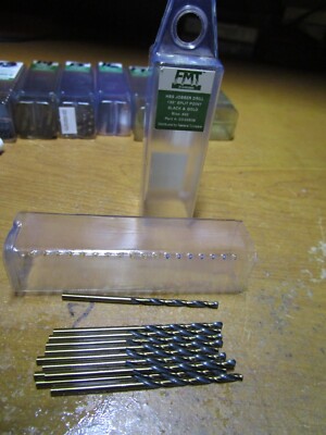 #43 HSS 135° Split Point Black and Gold Finish FMT  Jobber Drill QTY 10