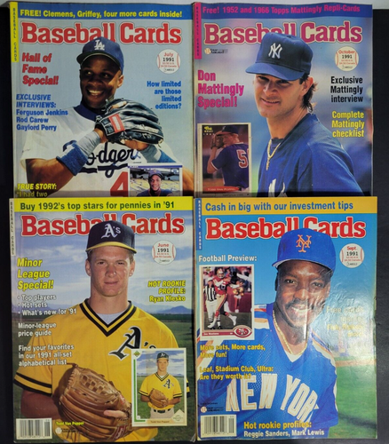 (4) Baseball Karten Preisführer 1991 Lot Don Mattingly ungeschnittene Karten enthalten - Bild 1 von 10
