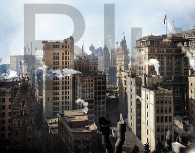 1900 Manhattan New York's business district 14 x 11''  Photo Print