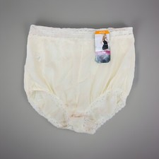 New Olga Secret Hug panties Size 5 Small Beige Lace Trim