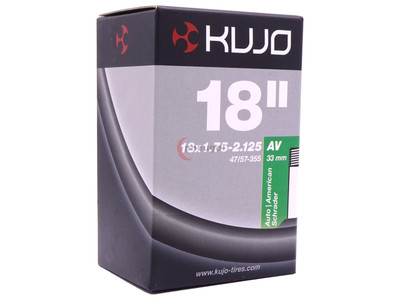 Kujo Fahrradschlauch 18 Zoll Autoventil 47-355/57-355 (18x1.75 - 18x2.25)