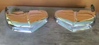VERY NICE 56 1956 FORD Re-chromed PARKING LIGHT PAIR NOS FENDER EXTENSIONS