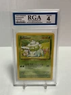 🔥 1999 Pokémon Bulbasaur Base Set #44/102 Shadow RGA 4 VG-EX