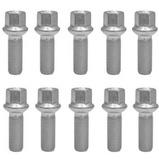 Radschrauben Radbolzen Set 10x M14 x 1,5 x 40mm Kugelbund 10.9 Silber Alufelgen