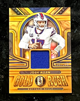 Josh Allen 2023 Panini Gold Standard GOLD RUSH 108/299 MEM Buffalo Bills #GR-JA