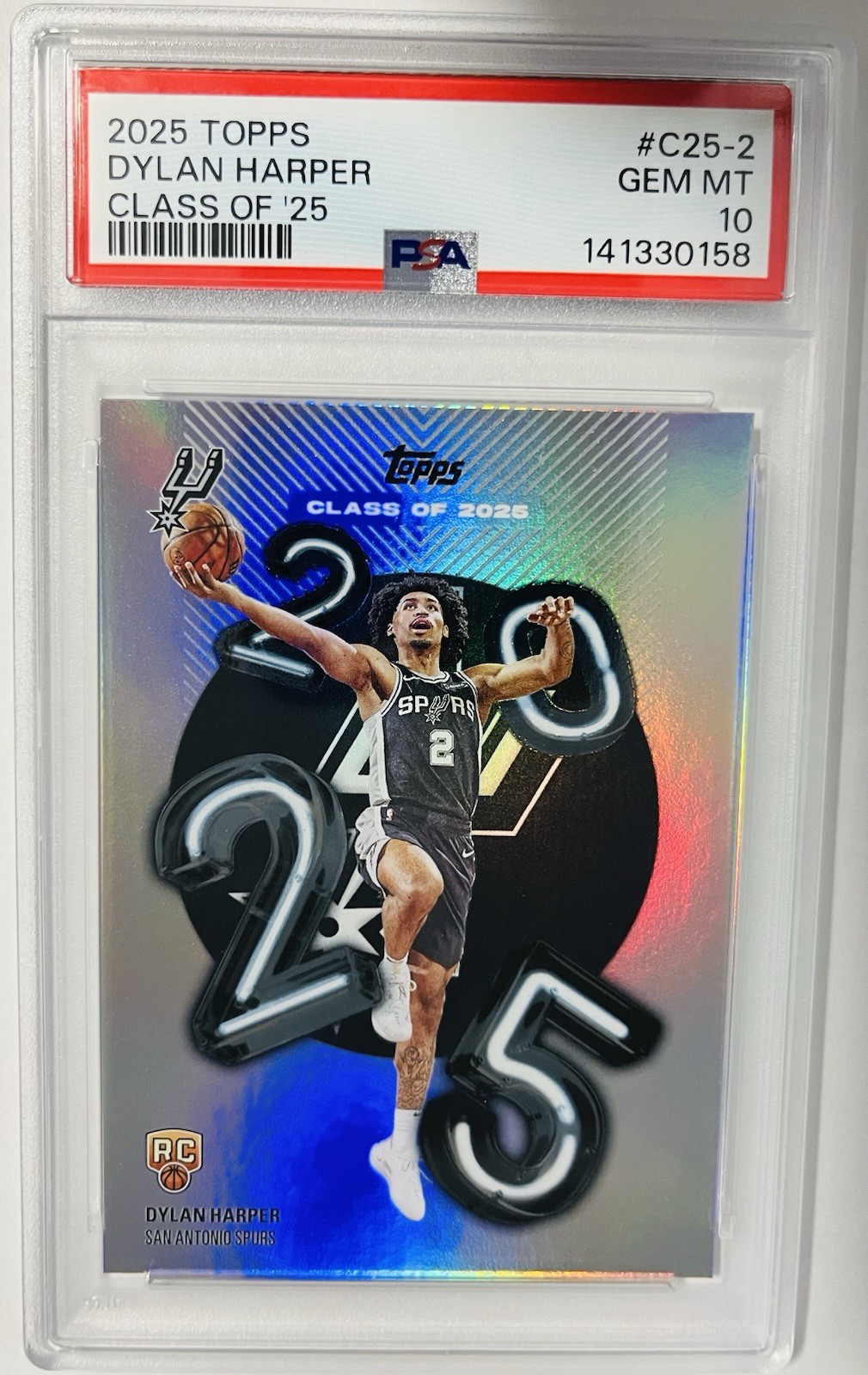 2025 Topps Basketball Dylan Harper RC Class Of 2025 SSP PSA 10 Gem Mint Spurs