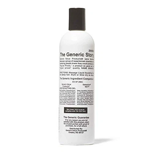 Gel líquido para esculpir Value Products genérico en comparación con Sebastian Wet Foto 2 de 3