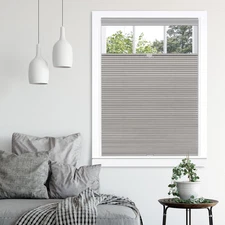 Cordless Cellular Pleated Window Shades - 31 Inch Width, 64 Inch Length - Dove G