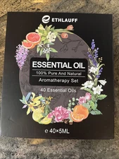 ETHLAUFF Pack of 40 ESSENTIAL OILS AROMATHERAPHY SET 5mL Bottles NEW Exp 01/2028