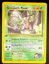 Giovanni's Pinsir 24/132 Gym Challenge Rare 1st Edition ENG 2000 WOTC 70HP