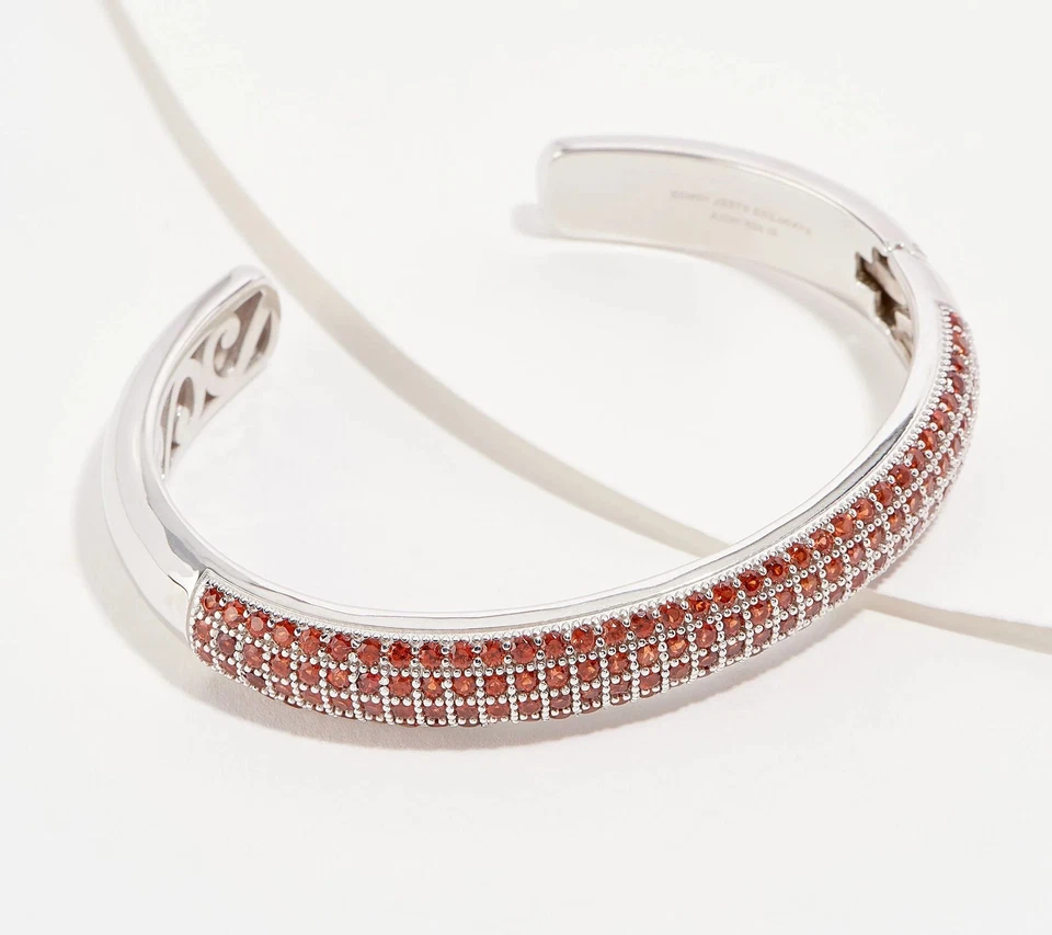 Brazalete de granate semiprecioso Affinity Gems, plata de ley Foto 2 de 2