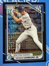 2024 Bowman Chrome George Lombard Jr.  Navy Blue Mojo 28/175 #BCP-79 Yankees