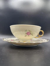 Vintage HMS Royal Hanover Teacup and Saucer Set, Bavaria Scalloped Tea Cup Gift