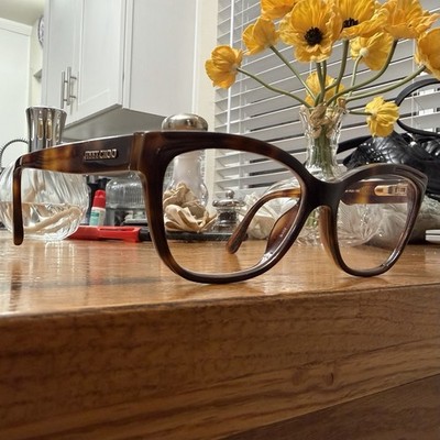 Jimmy Choo JC0163 Women's Full Rim Tortoise Brown Plastic Eyeglasses