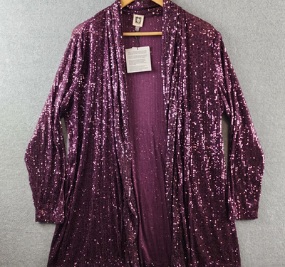 anne klein women's button-front tie-waist sequin dress Tie Neck Long Sleeve Minidress in Blue