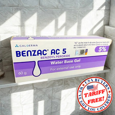NEW BENZAC AC 5 Gel 60g Benzoyl Peroxide Galderma Kill Acne Bacteria Pimple
