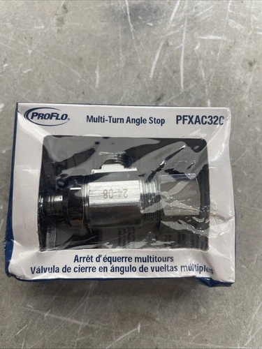 2 Pack ProFlo PFXAC32C Chrome 5/8" X 3/8" Angle Supply Compression Stop - Picture 2 of 3