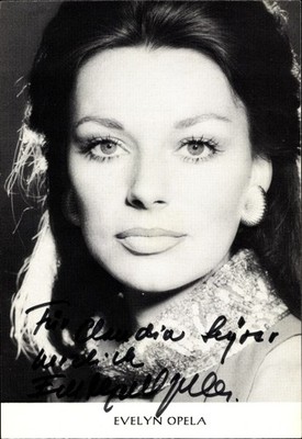 Postcard actress Evelyn Opela, portrait, autograph - 3814232