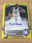 2025-26 Bowman Basketball Chrome Brandon Garrison Auto Yellow Refractor /75