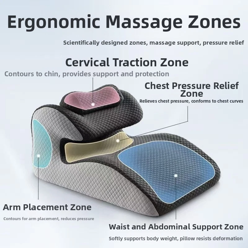 Reflux Relief Pillow - Memory Foam Support for Seniors & Couples Comfort-ZKZT888 - Image 4 of 4