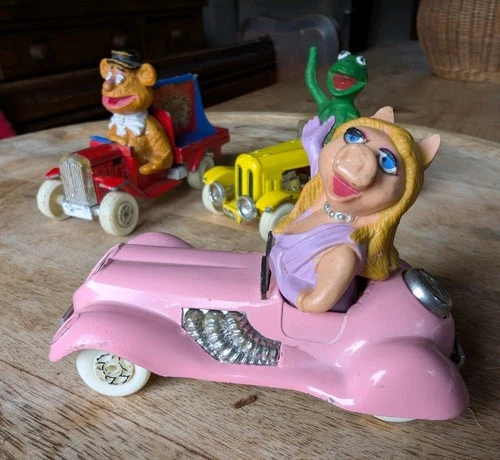 Corgi x3 1979 Jim Henson Associates Vintage Kermit Miss Piggy Fozzie Diecasts