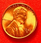 1949-D Lincoln Wheat Cent Penny GEM RED BU From an Original Bank Roll