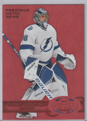 Andrei Vasilevskiy 2020-21 Skybox Metal Universe Retro Precious Metal Gems Red