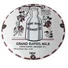 Vintage Grand Rapids Creamery Sign - Mickey Mouse Drink Milk Gas Service Sign