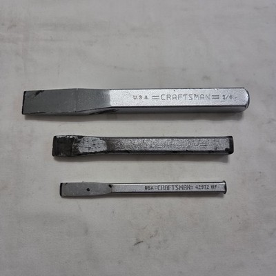 Craftsman Cold Chisel 3 Pcs 3/8'' (42972) 5/8'' (42974) 3/4'' (42975) - Made in USA